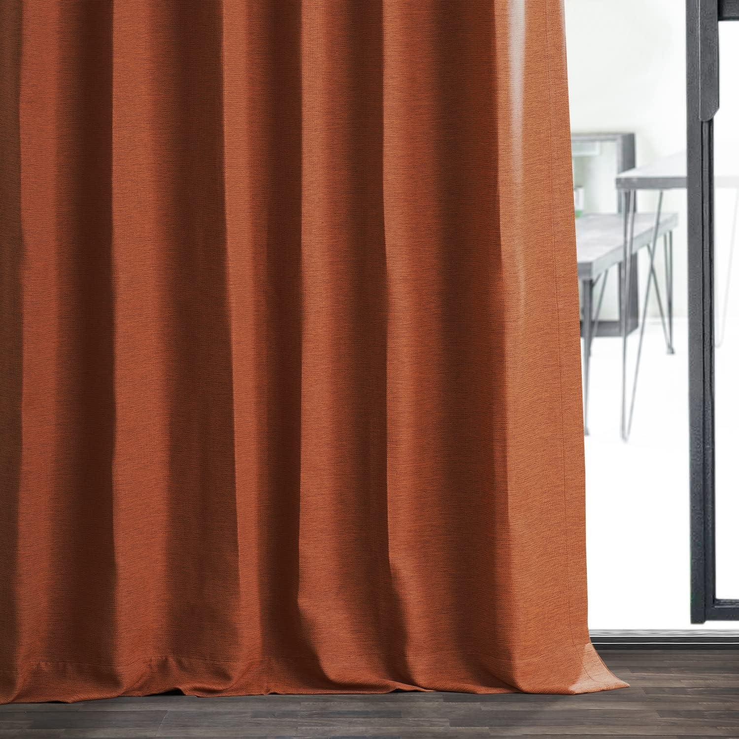 Persimmon Bellino Blackout Room Darkening Curtain (1 Panel), Persimmon, 50W X 120L