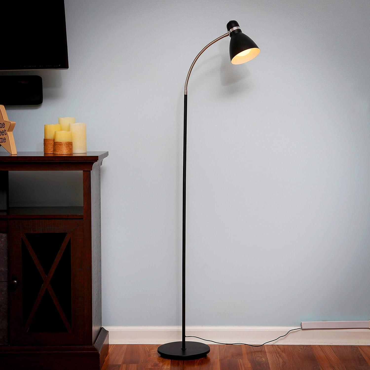 Avery Industrial 1-Light 3-Way Dimming LED Floor Lamp with Metal Cone Shade