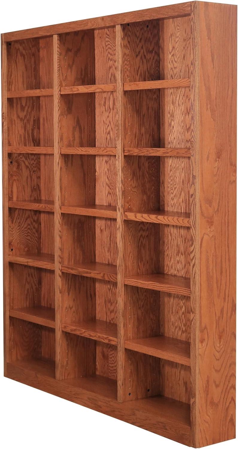 Winston Porter Aliette Triple Wide Wood Bookcase, 18 Bookshelf, 84 inch Tall Storage and Display Bookshelf for Home Office and Living Room