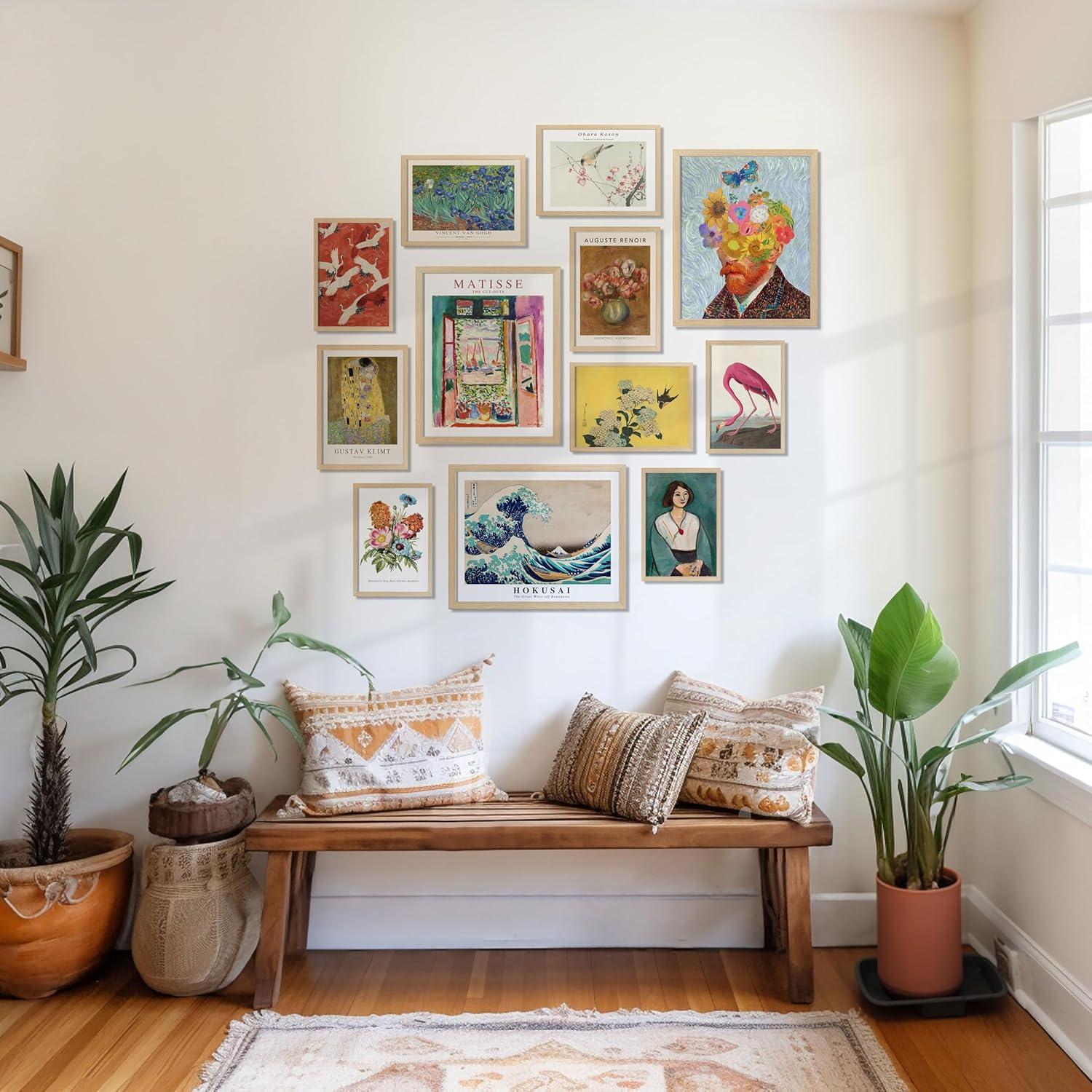 97 Decor Vintage Eclectic Wall Art Prints - Maximalist Funky Pictures, Bright Famous Artist Prints For Wall Decor, Gallery Colorful Art Posters For Bedroom (unframed)