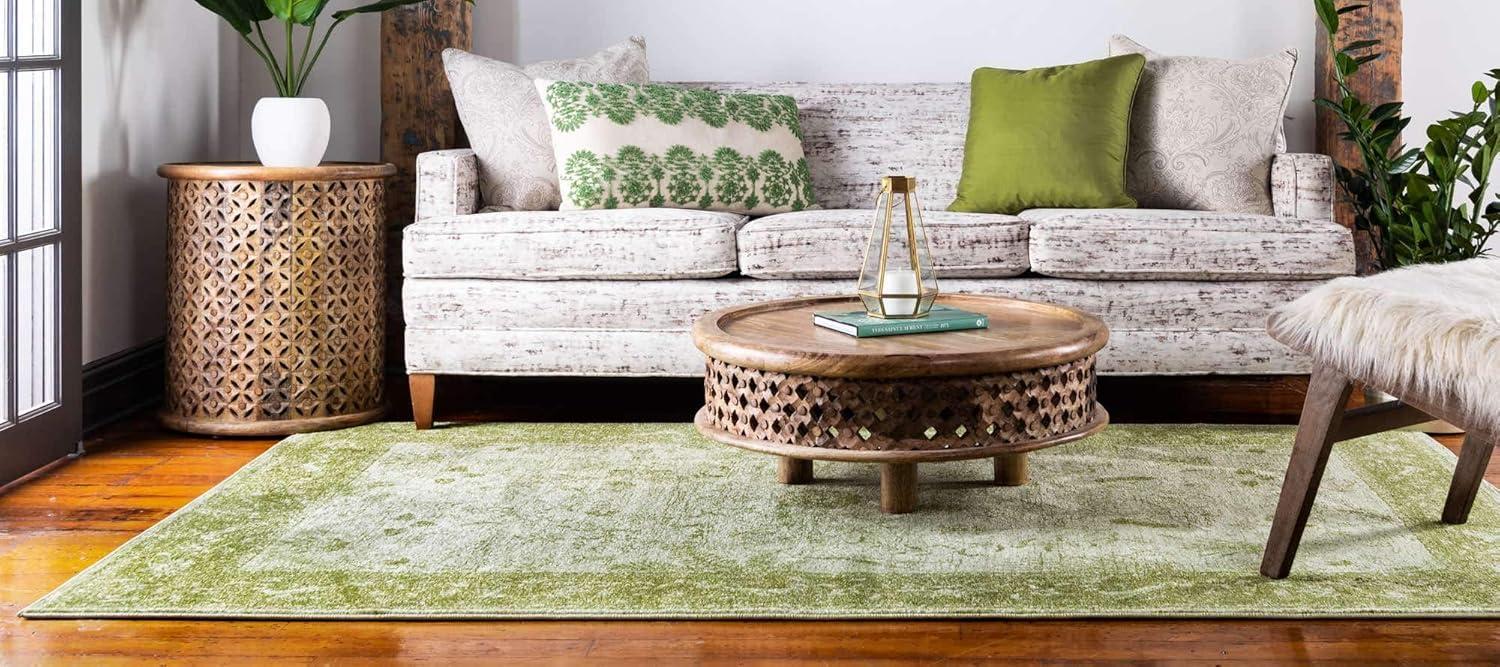 Unique Loom 9' 0 x 12' 0 Light Green La Jolla Floral Area Rug