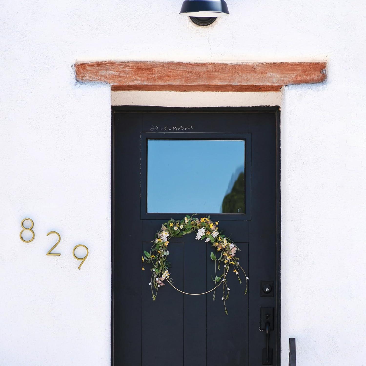 HASWARE House Number 3 inch (7.5 cm) Self Adhesive Letters Apartment Door Numbers Street Address Plaque Home Stylish Decor, Acrylic(7, Golden)
