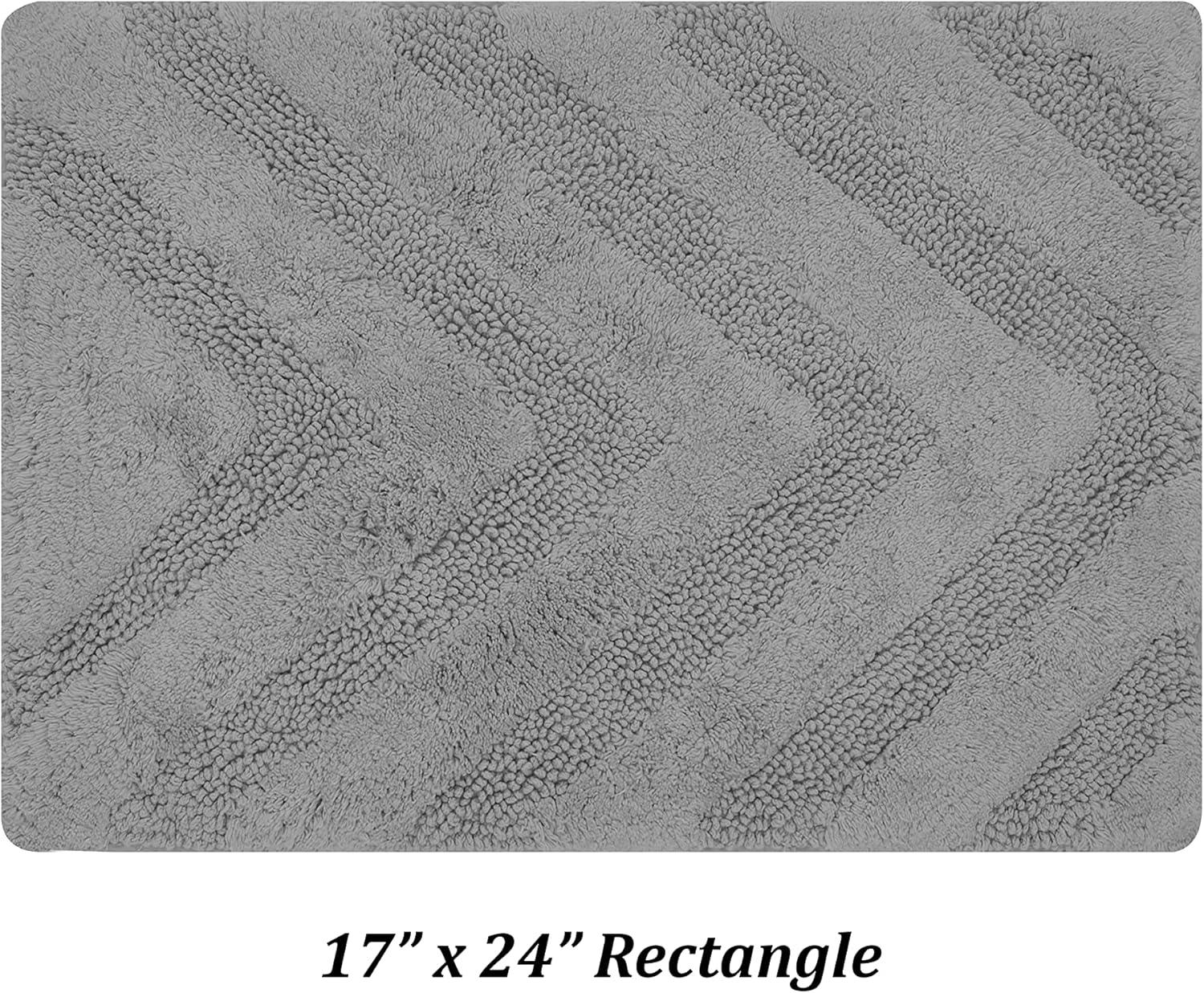 Better Trends Kus Corrigan 100% Cotton Machine Washable Anti-Skid Bathroom Rug