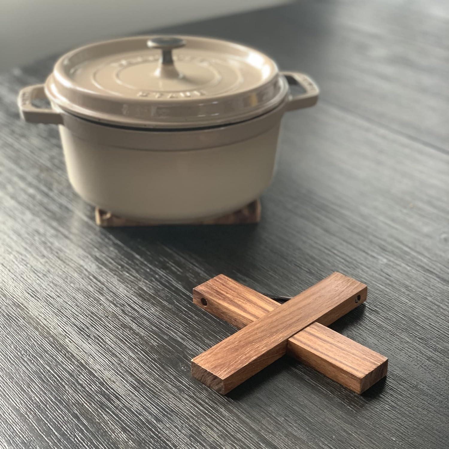 Ironwood Gourmet Sedona Trivet, Acacia Wood Hot Dish Holder