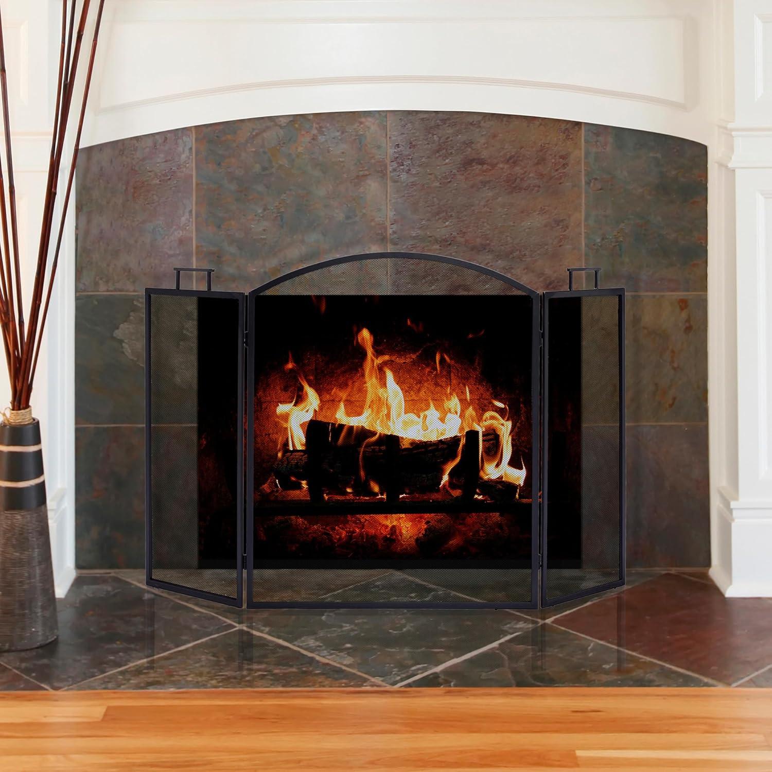 Dyna-Glo B1956194 Pleasant Hearth Classic Fireplace Screen - FA010S - Silver