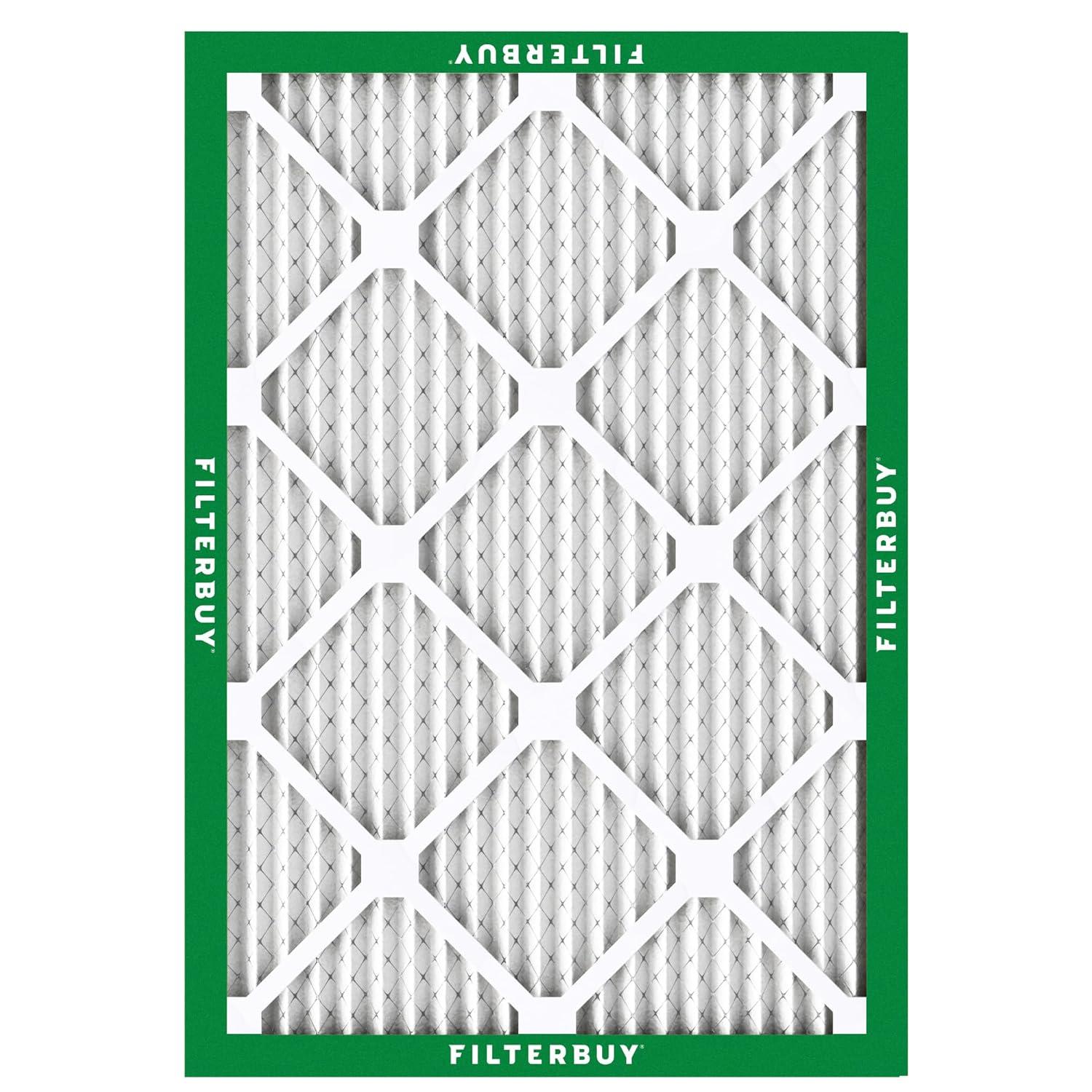 Filterbuy Filterbuy 20x25x1 Air Filter MERV 8, Pleated HVAC AC Furnace Filters Replacement (Set of 4)