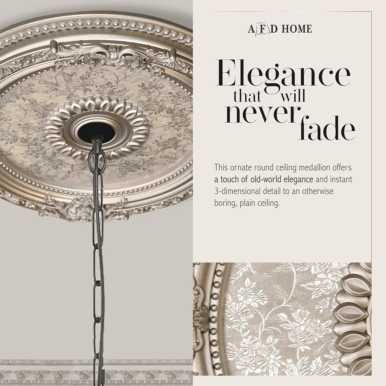 Petite Round Champagne Ceiling Medallion