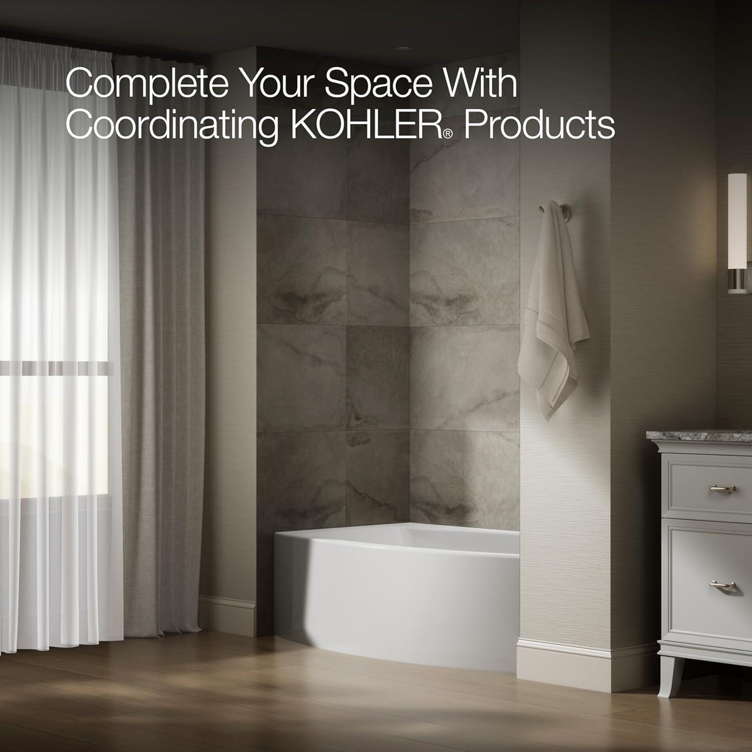 Expanse 60" x 38" Curved Integral Apron Bathtub