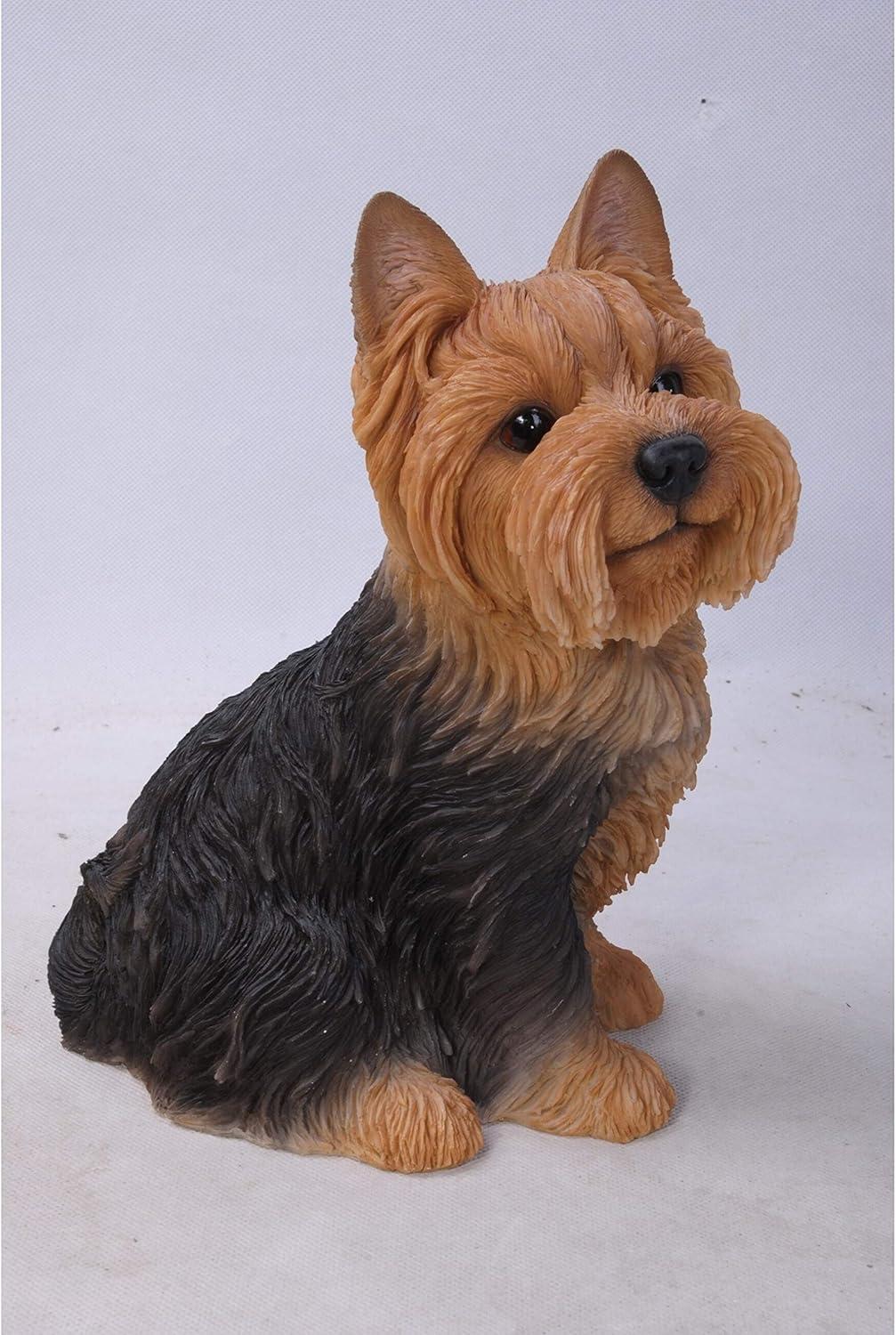 Hi-Line Gift Ltd. Sitting Yorkshire Terrier Dog Statue