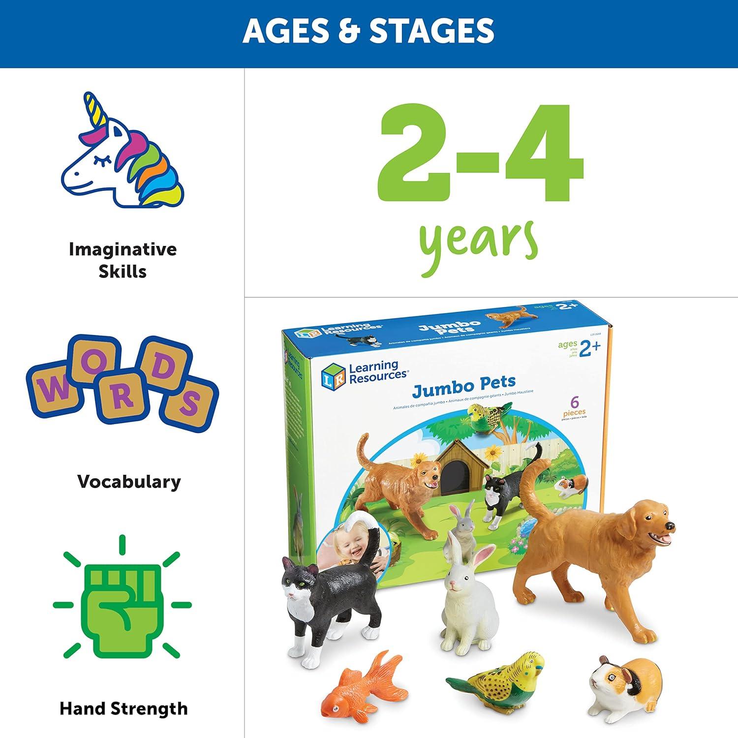 Learning Resources Jumbo Pets, Set Of 6