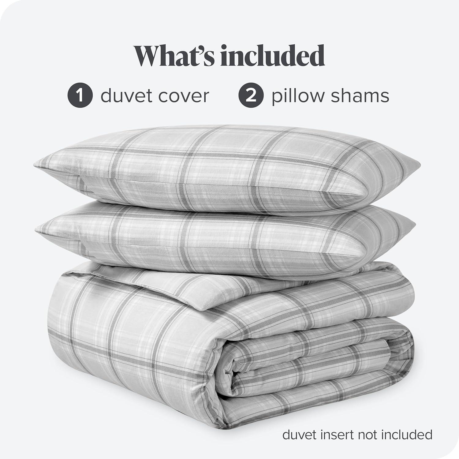 Cotton Flannel Duvet Cover & Sham Set by Bare Home