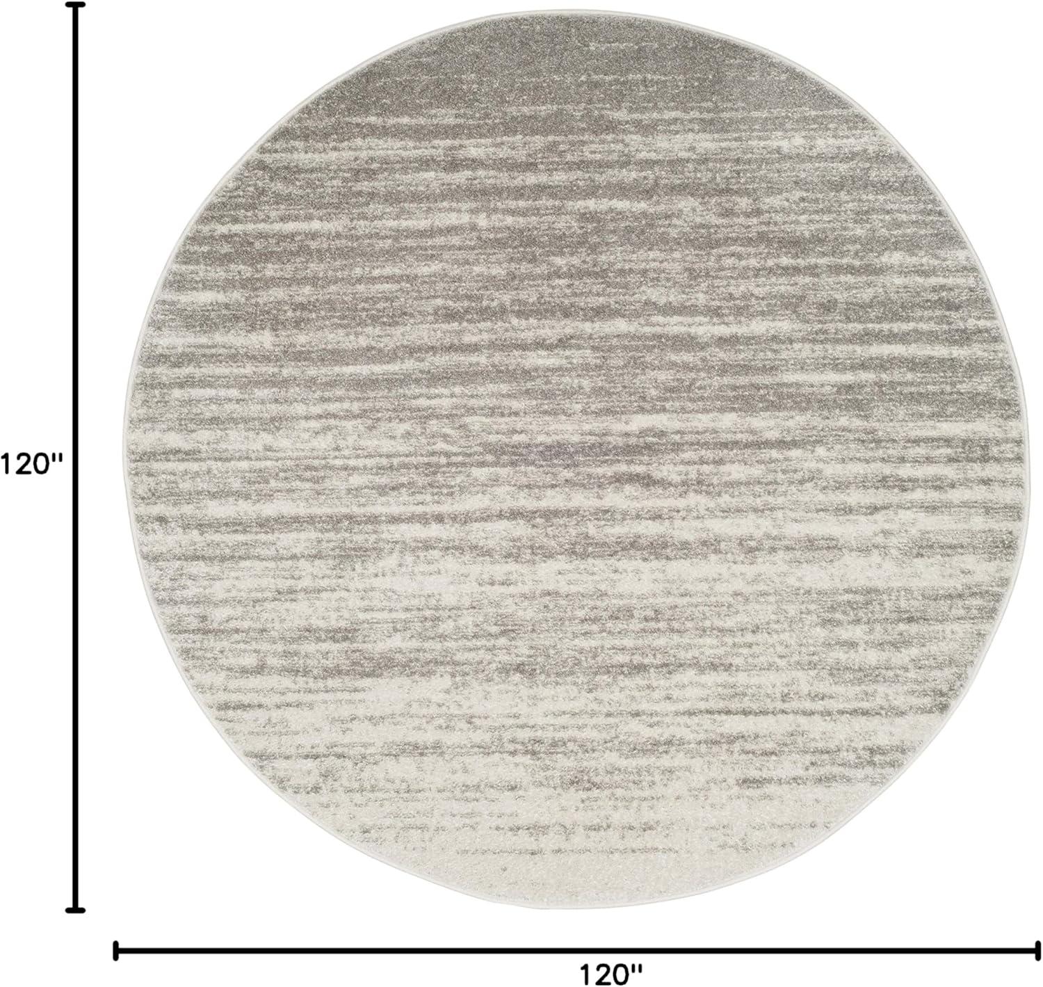 SAFAVIEH Adirondack Esmond Abstract Area Rug, Light Grey/Grey, 10' x 10' Round