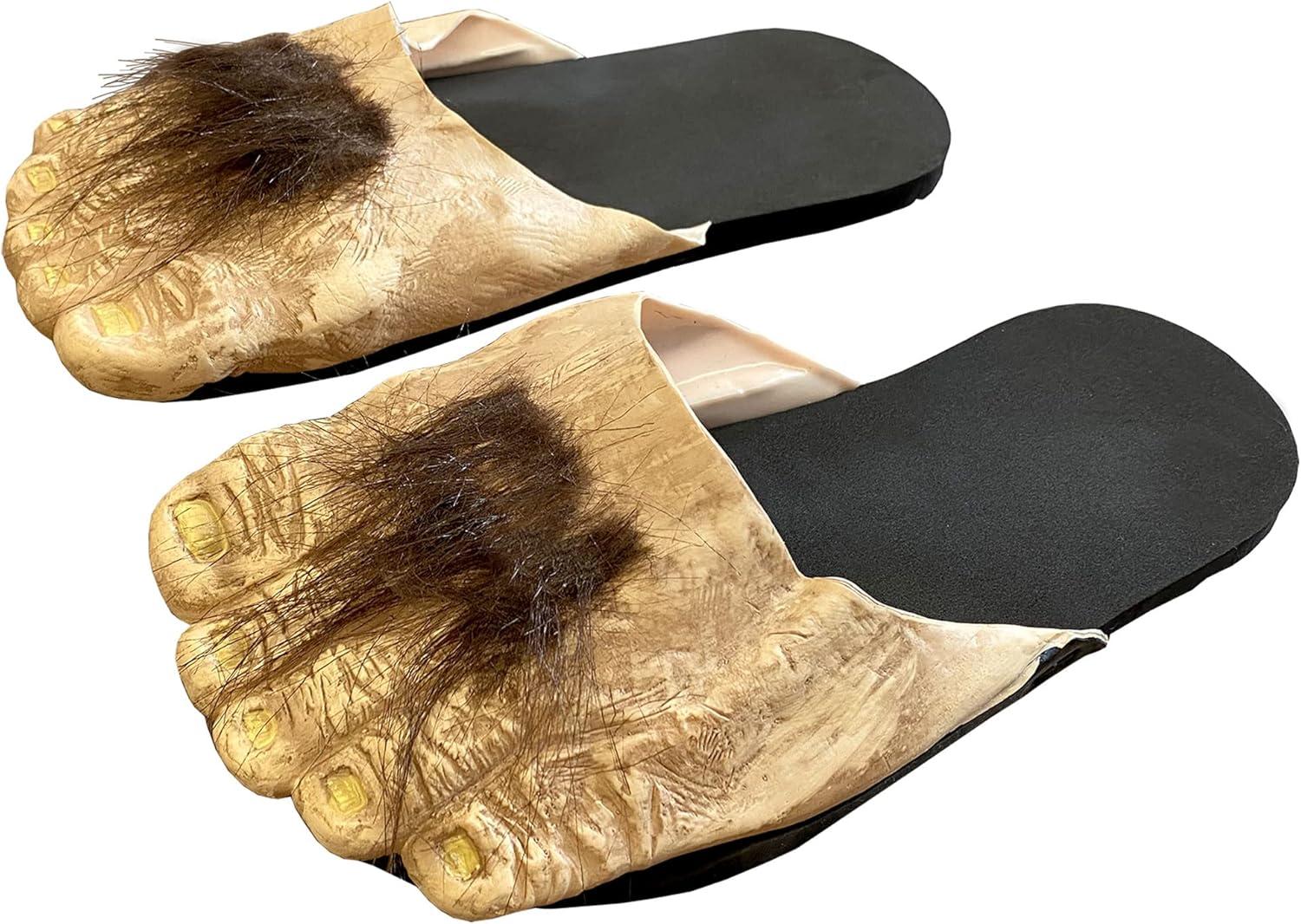 Billy Bob's Big Old Hairy Feet Costume Novelty Slippers, Large
