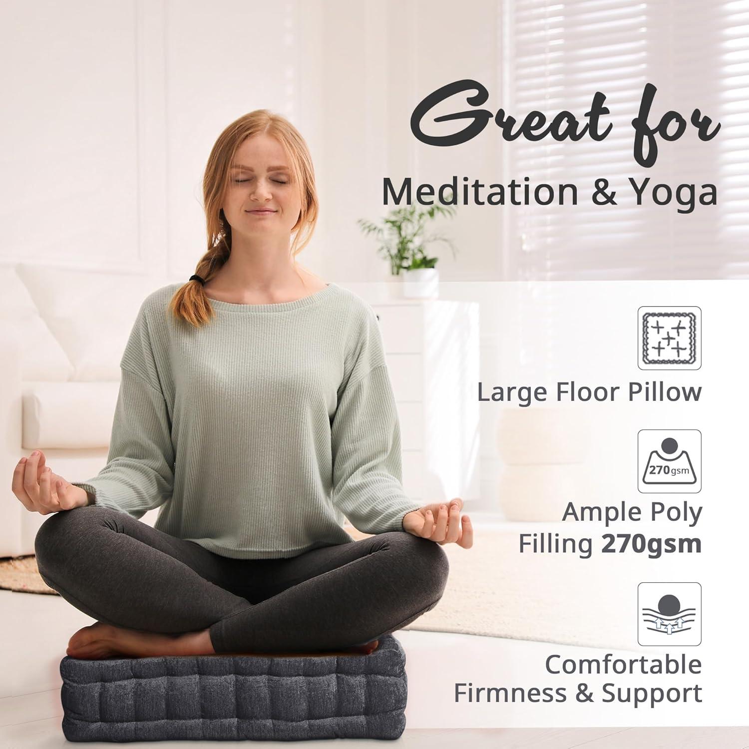 Intelligent Design Azza Poly Chenille Square Floor Pillow Cushion