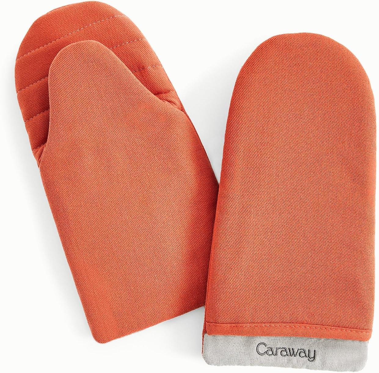 Caraway Organic Cotton Perracotta Oven Mitt, Set of 2