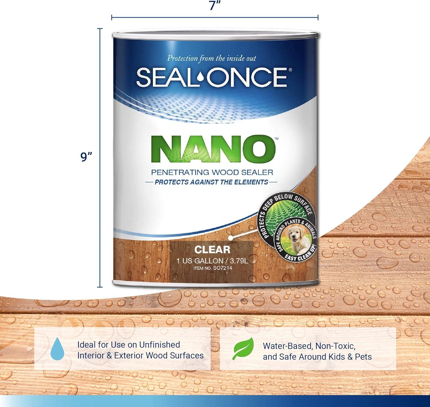 Seal Once NANO Penetrating Wood Sealer, 1 Gallon