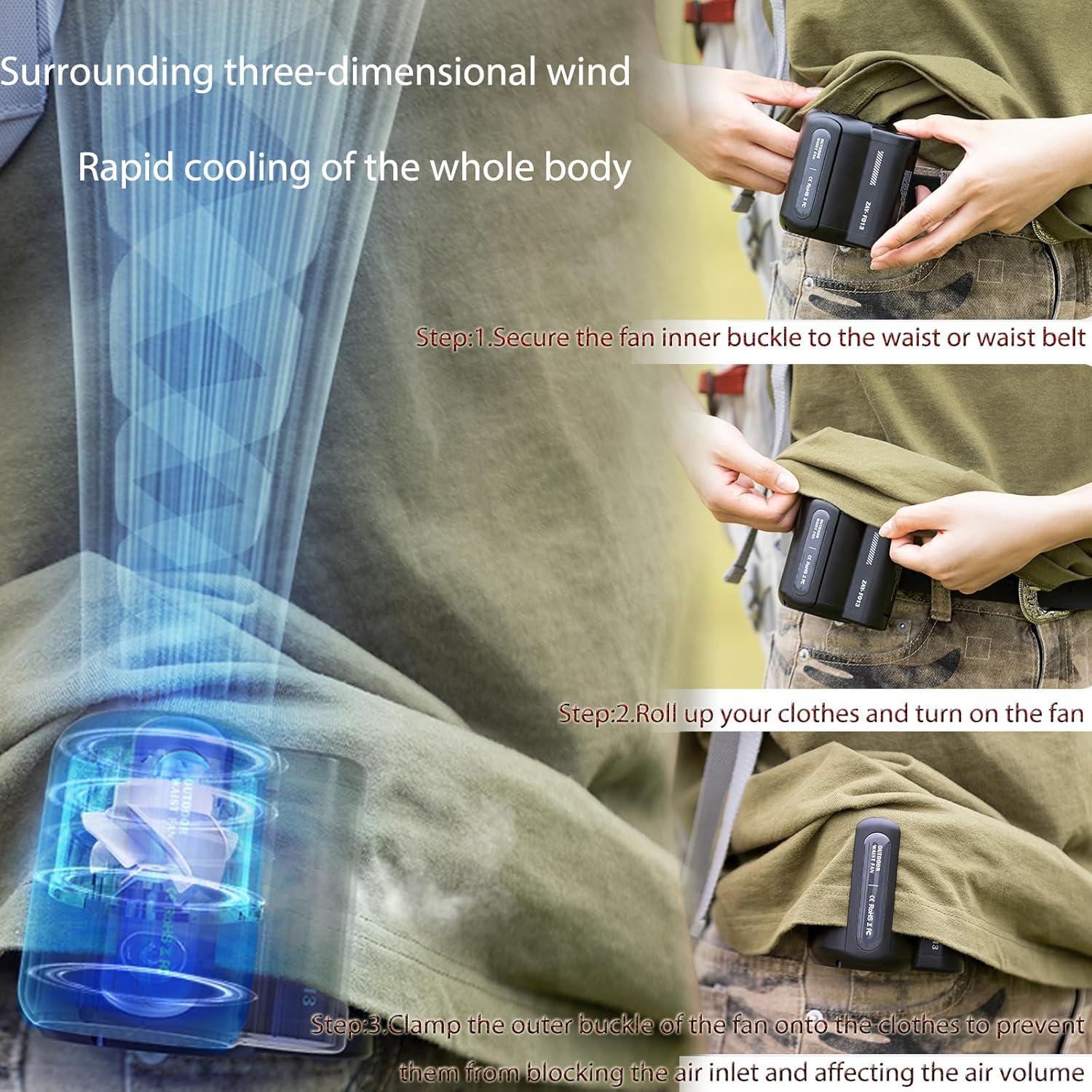 Portable Fan Portable Mini Handheld Fan with USB Rechargeable Battery, Compact Design for Travel, Office, Outdoor Use B