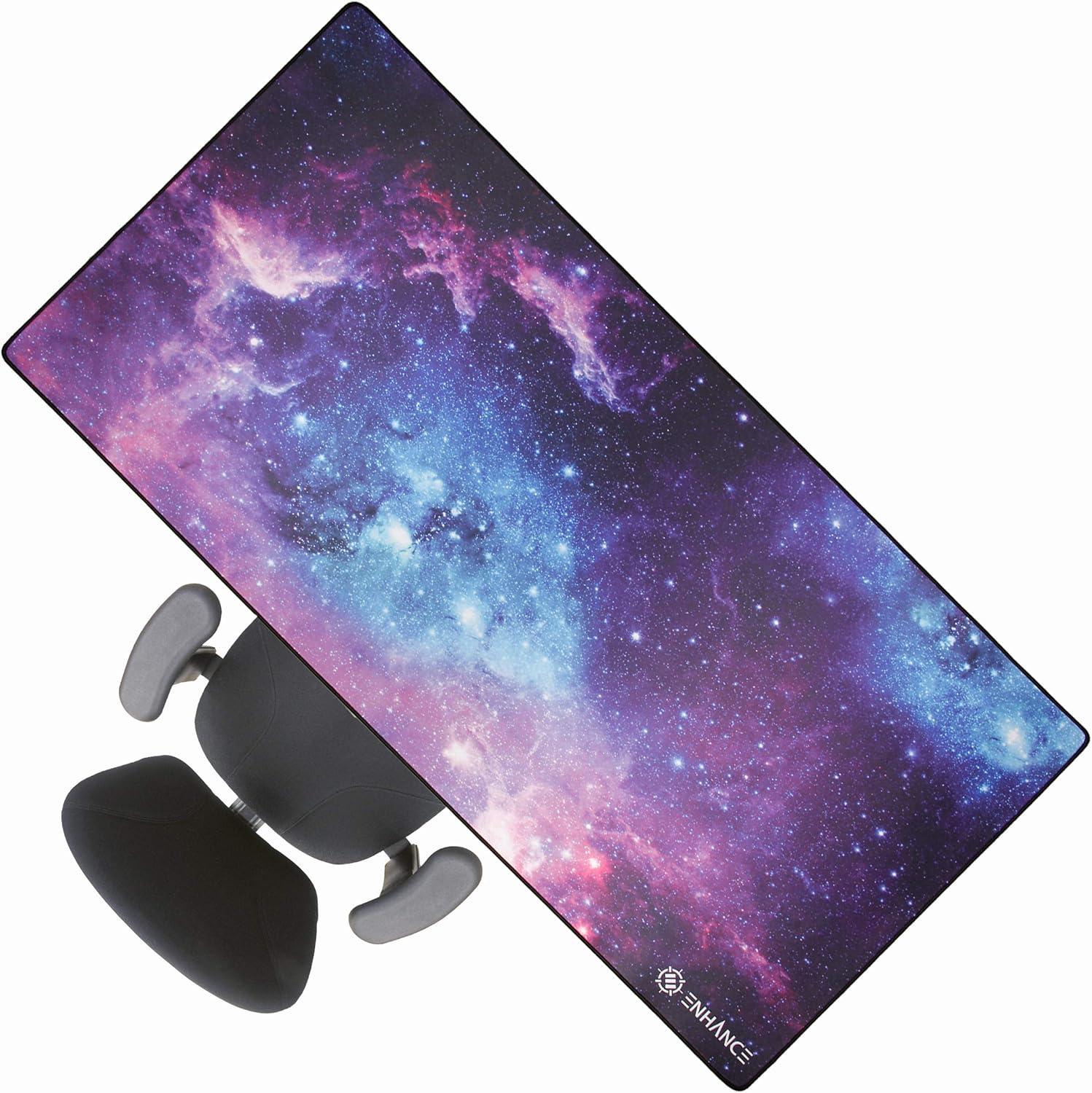 ENHANCE Large XXXL Gaming Desk Mat - Super Giant Mouse Mat with Cushion Padding for Home Office Desk