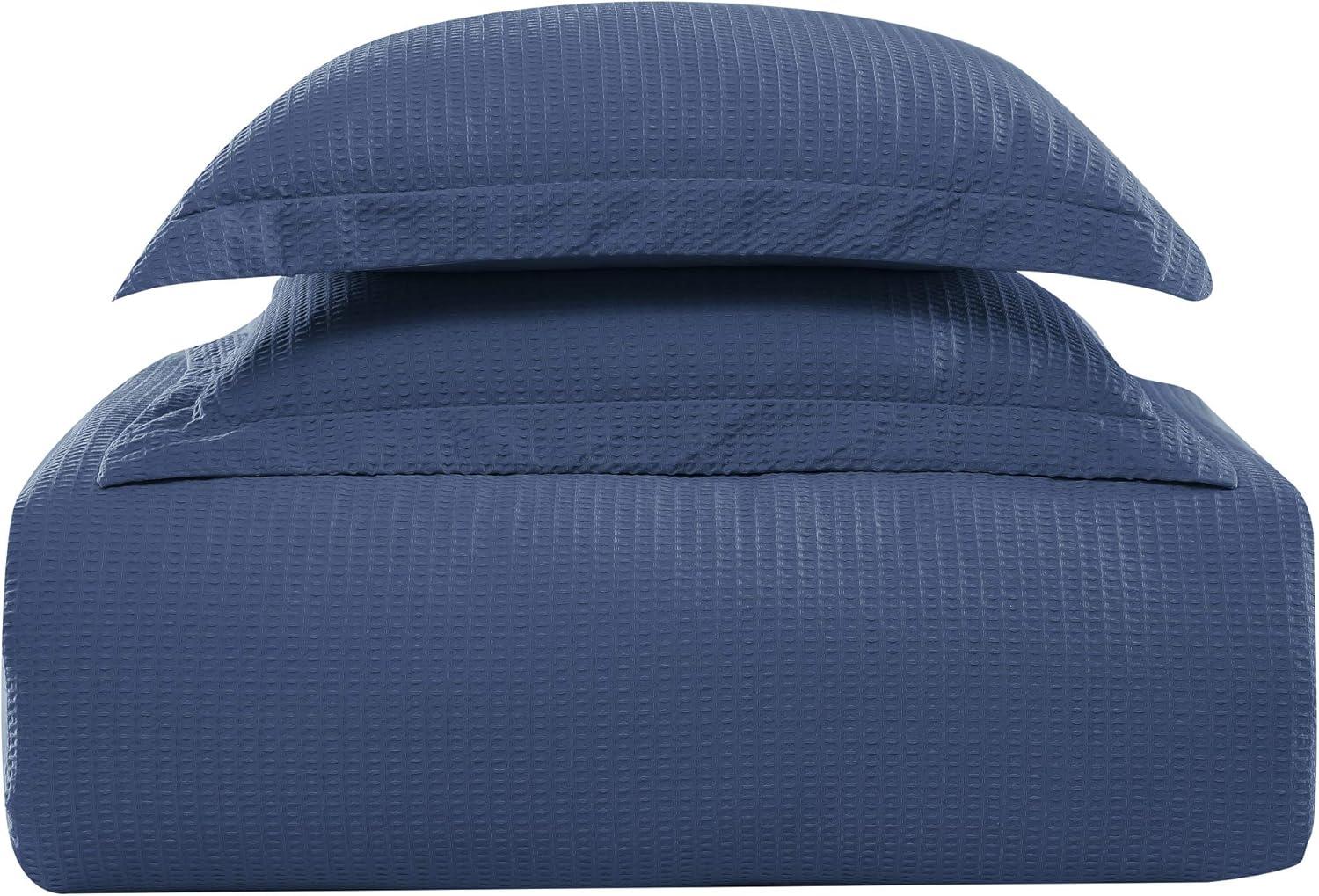 Brielle Home Pierce Waffle 100% Cotton 3 Piece Comforter Set