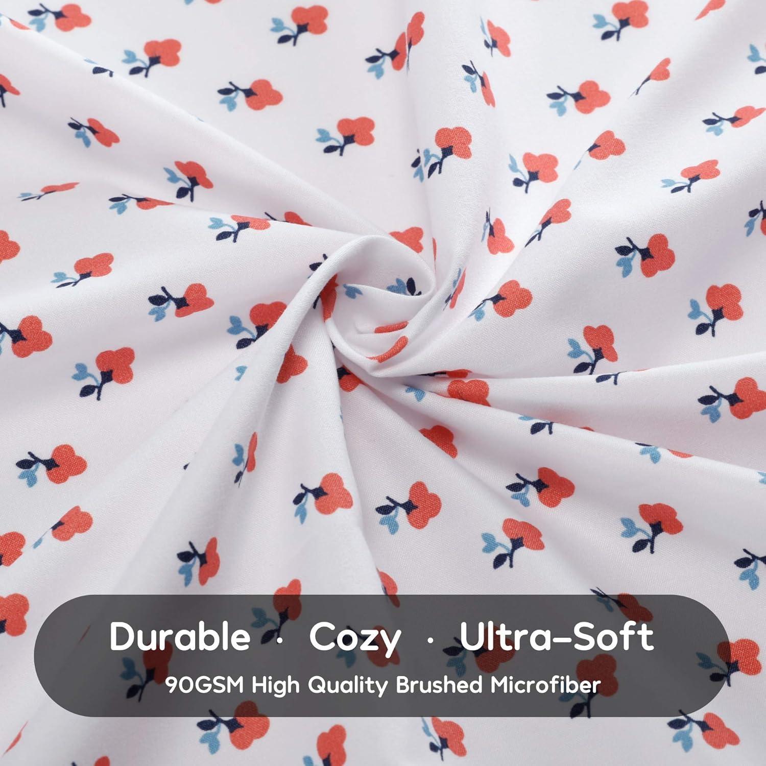 Microfiber Floral Sheet Set