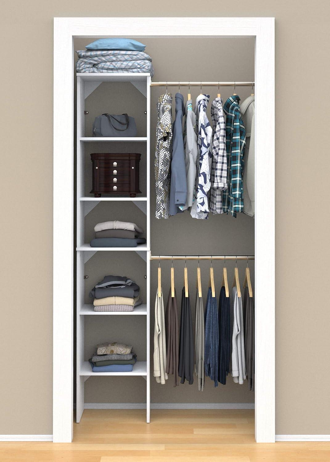 SuiteSymphony 77" to 113" Closet System Starter Kit