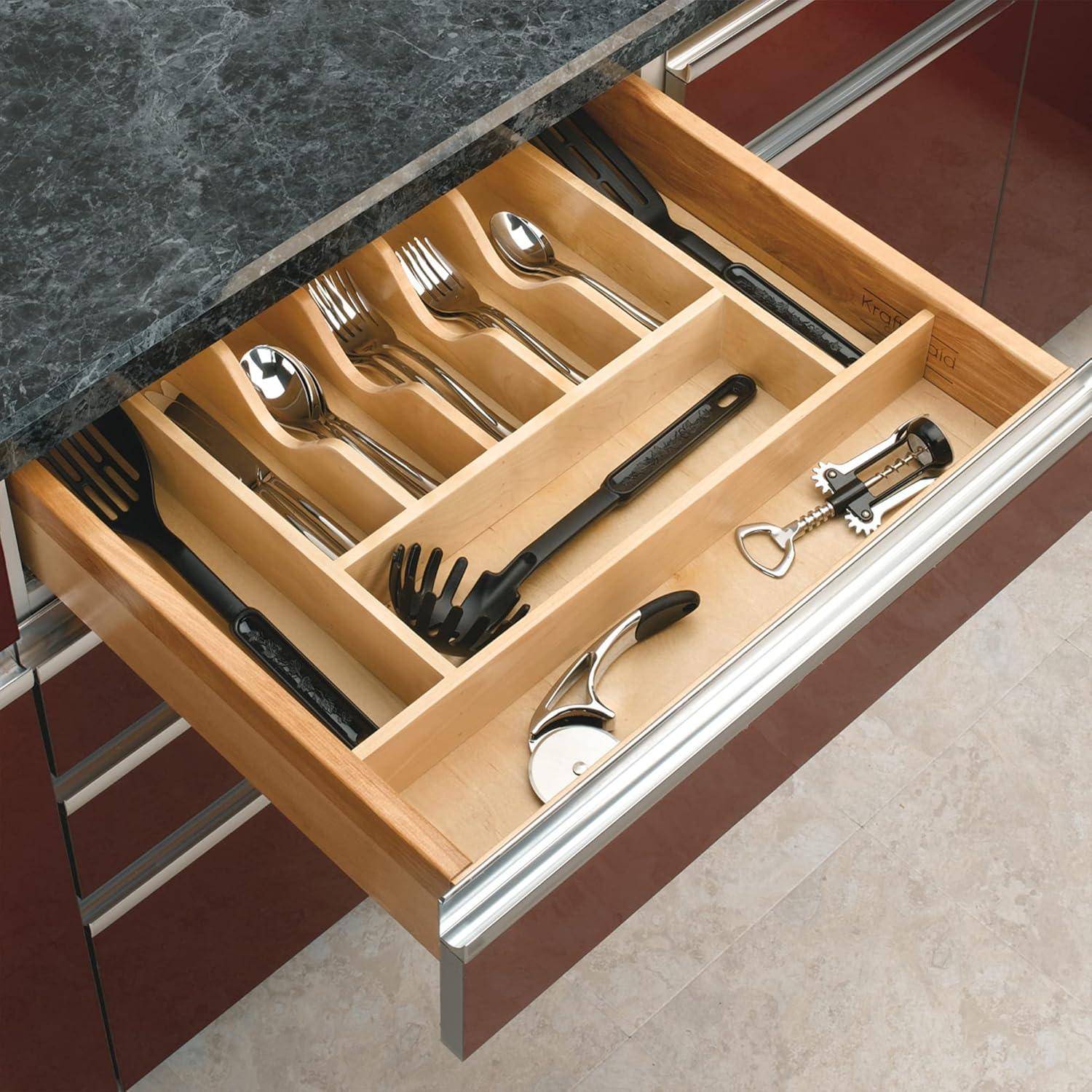 Rev-A-Shelf Short Wood Cutlery Tray Insert