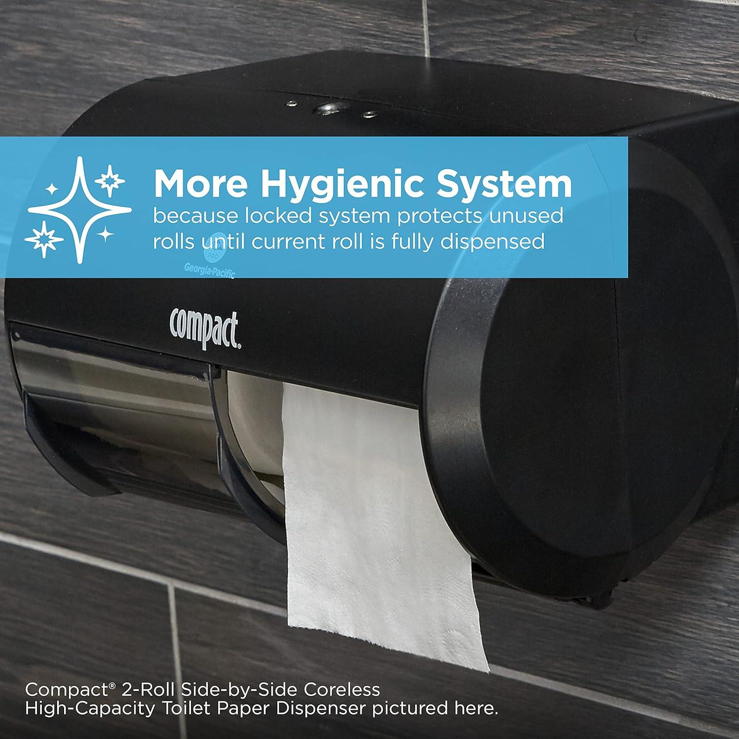 Georgia Pacific  Black Vertical Double Roll Toilet Paper Dispenser