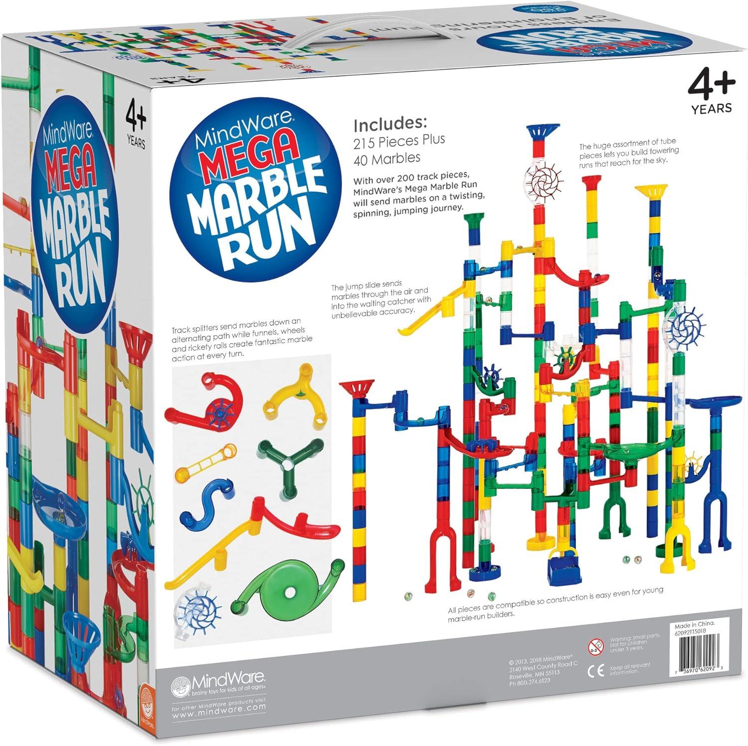 MindWare Mega Marble Run: 215-Piece Set - Building Toys