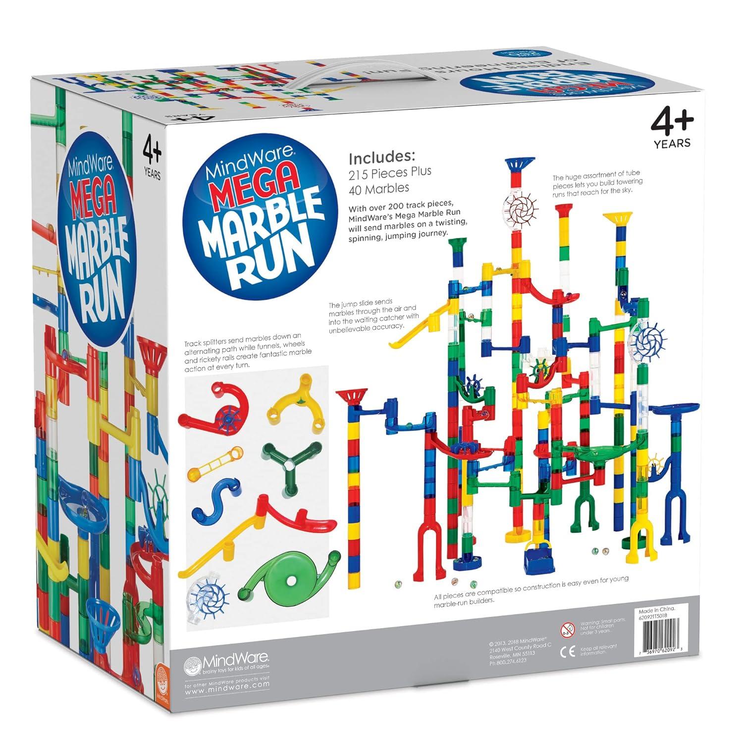 MindWare Mega Marble Run: 215-Piece Set - Building Toys