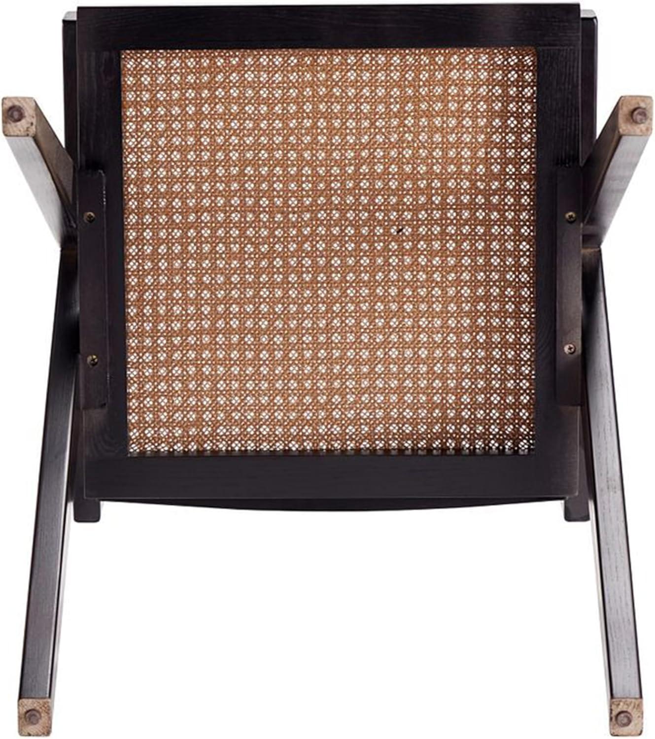 Manhattan Comfort Hamlet 18.11" Wood Dining Arm Chair in Black (Set of 2)