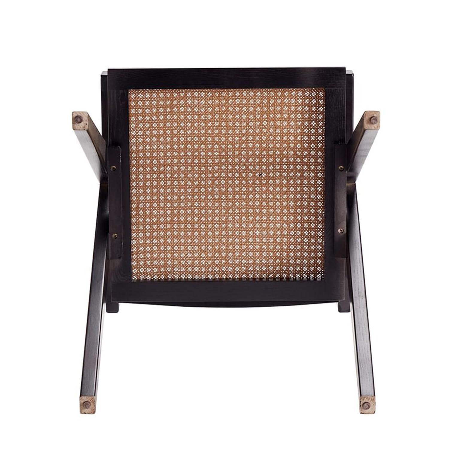 Manhattan Comfort Hamlet 18.11" Wood Dining Arm Chair in Black (Set of 2)