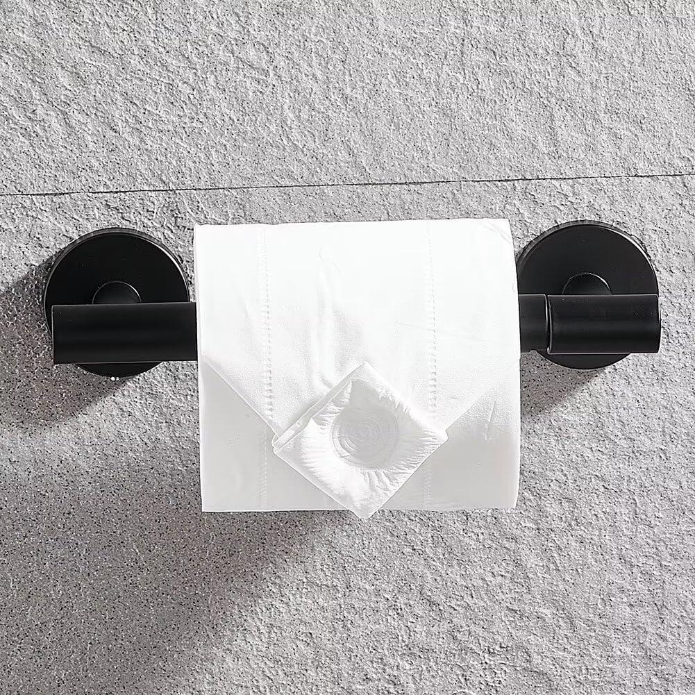 Matte Black Stainless Steel Round Pivoting Toilet Paper Holder