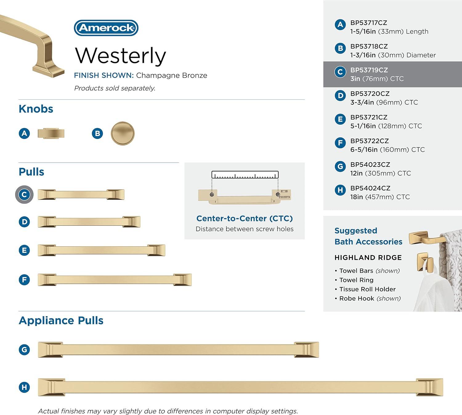 Amerock Westerly Cabinet or Drawer Pull