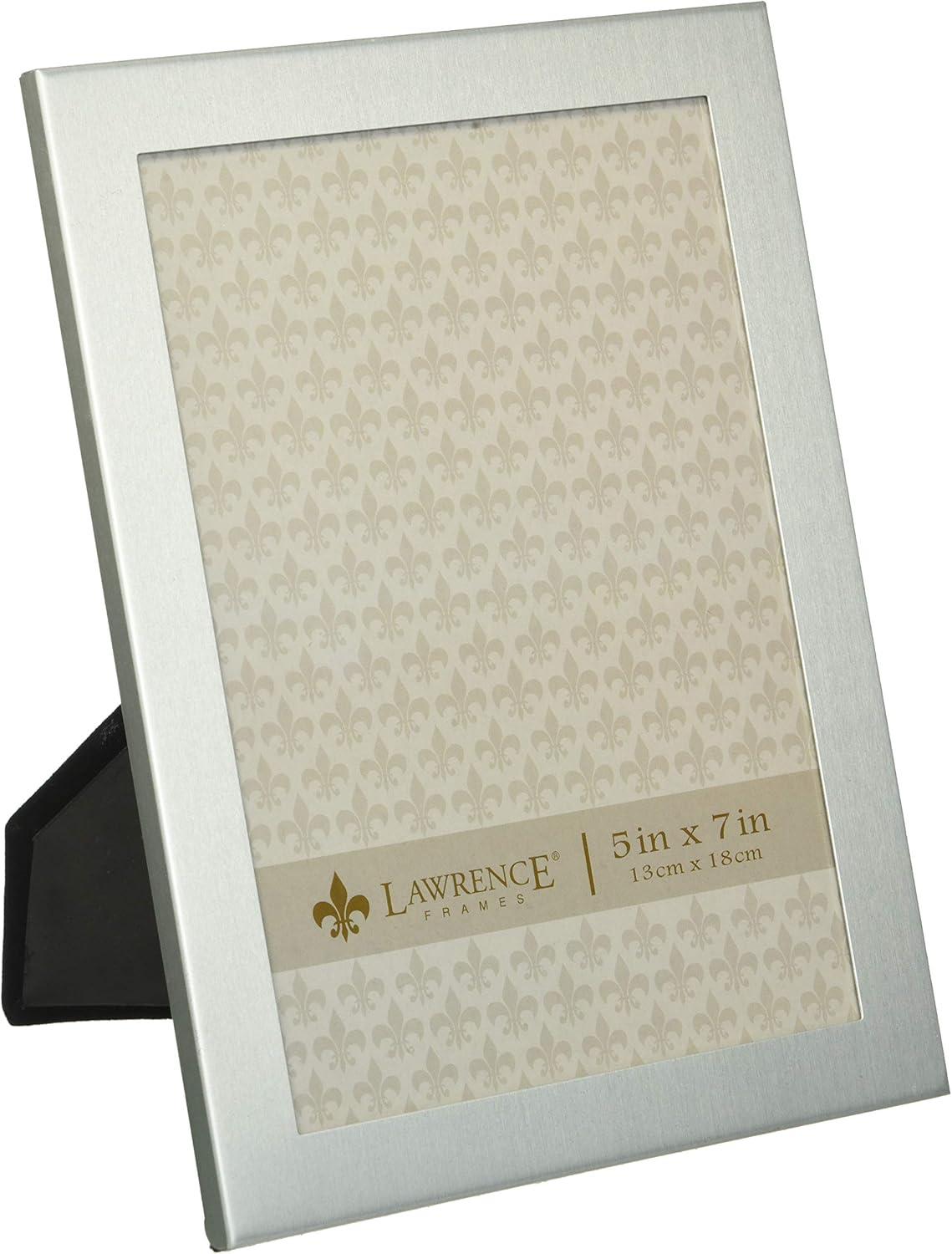 Lawrence Frames  Lawrence Frames Brushed Silver 5x7 Metal Picture Frame