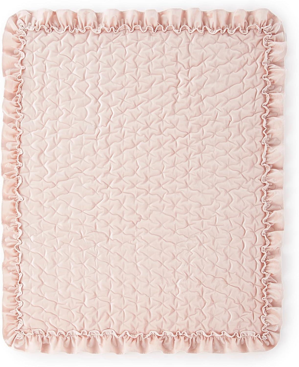Blush Velvet Organic Baby Girls' Reversible Crib Bedding Set