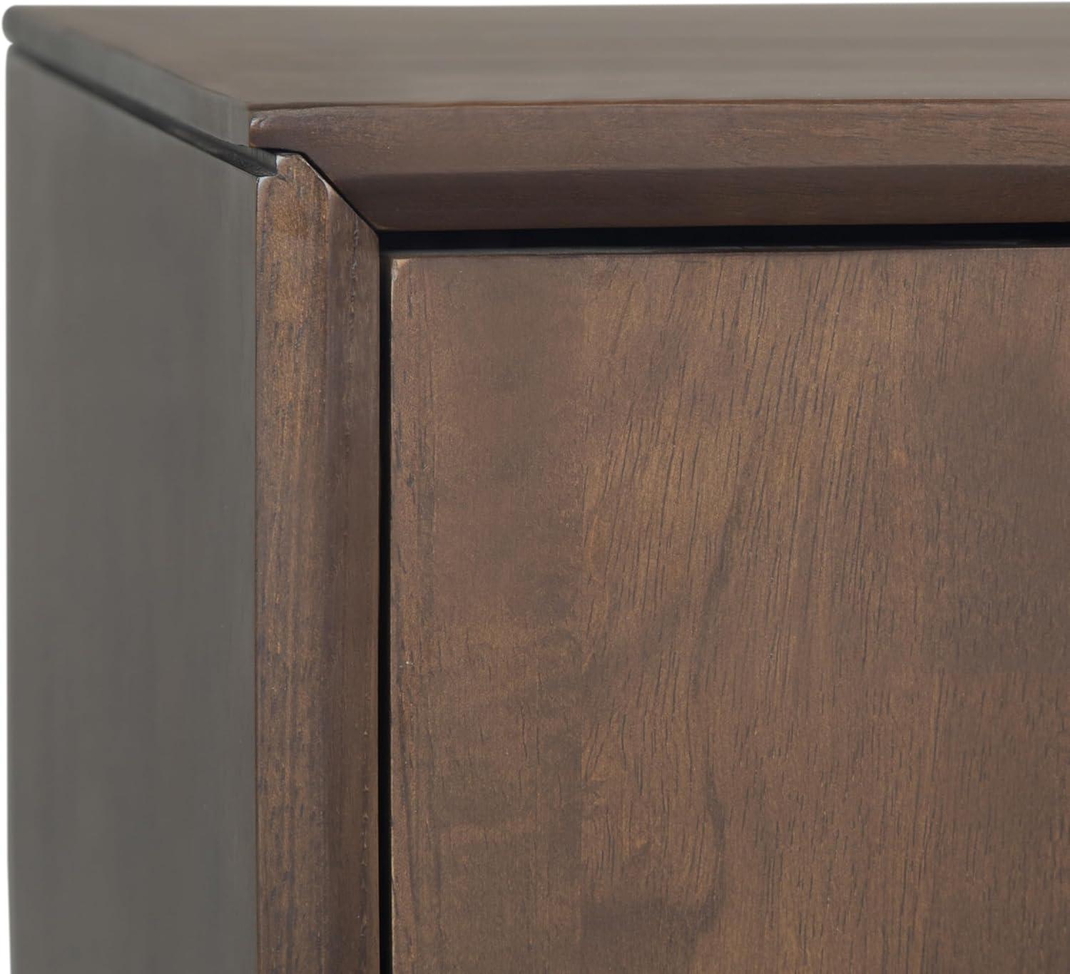 Simpli Home Banting 60"W Solid Wood Industrial 2-Door Sideboard Buffet with 4 Center Drawers