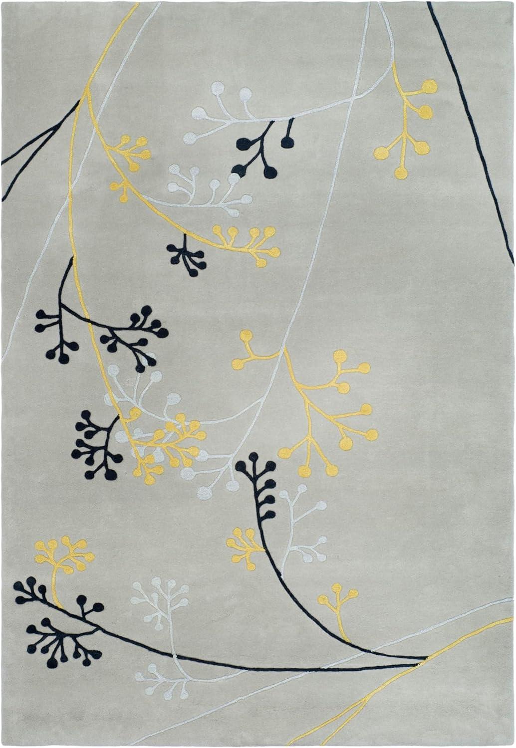 Soho SOH305 Hand Tufted Area Rug - Grey - 3'6"x5'6" - Safavieh.