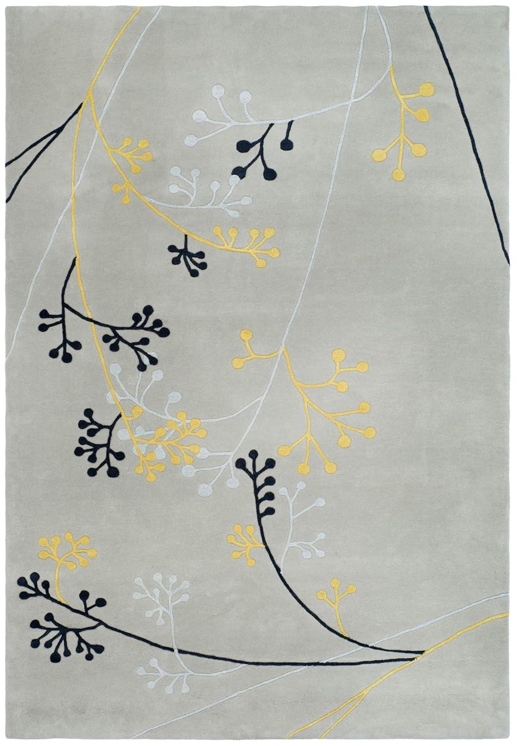 Soho SOH305 Hand Tufted Area Rug - Grey - 3'6"x5'6" - Safavieh.