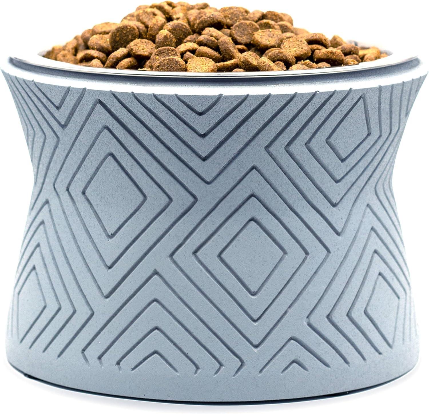 Pet Junkie Elevated Dog Bowl Santa Fe - Icy Gray, Small