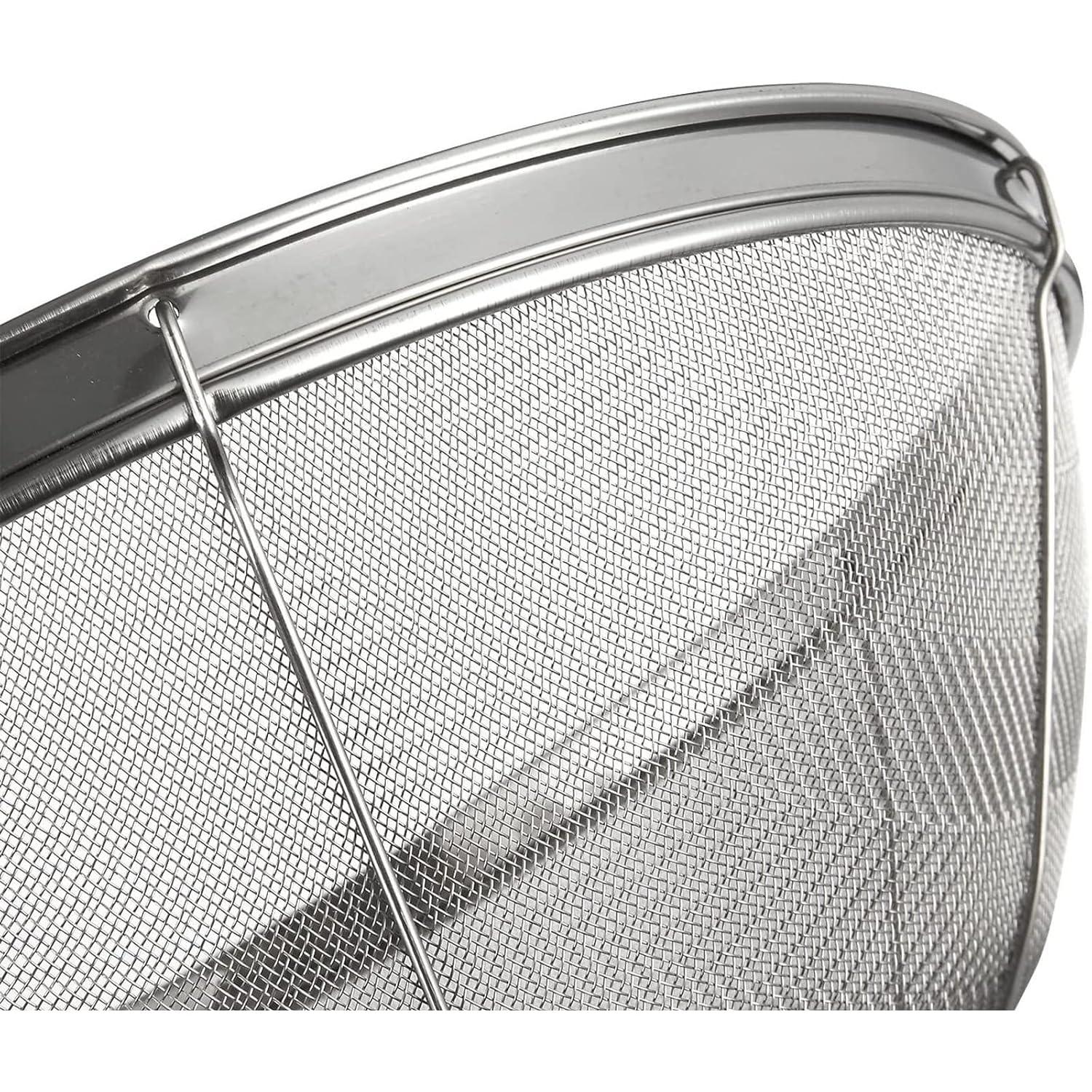 [Juvale] Juvale Large Fine Mesh Pasta Strainer, Metal Colander for Rice, Quinoa, Yogurt, 11 x 4 In