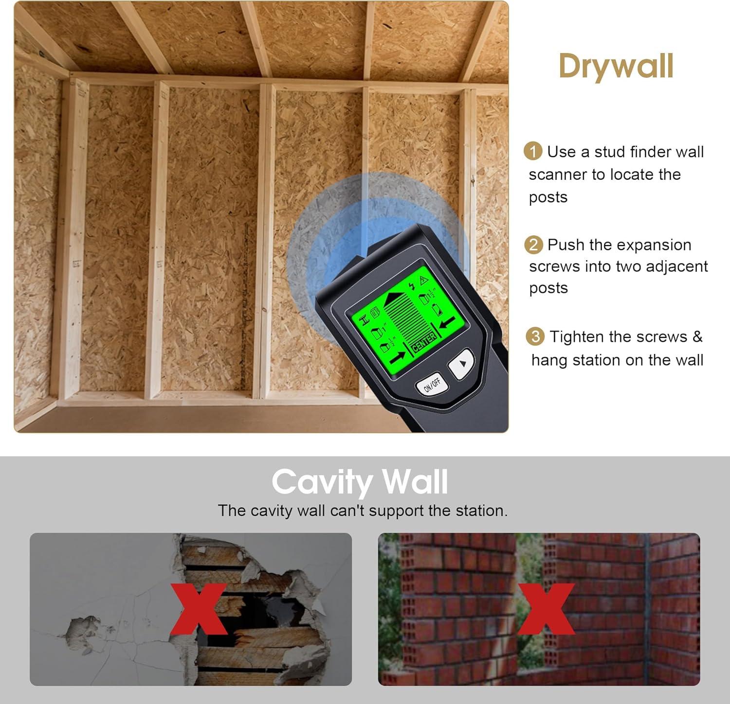 Pink Particle Board Wall Mount Styling Station with Gold Accents