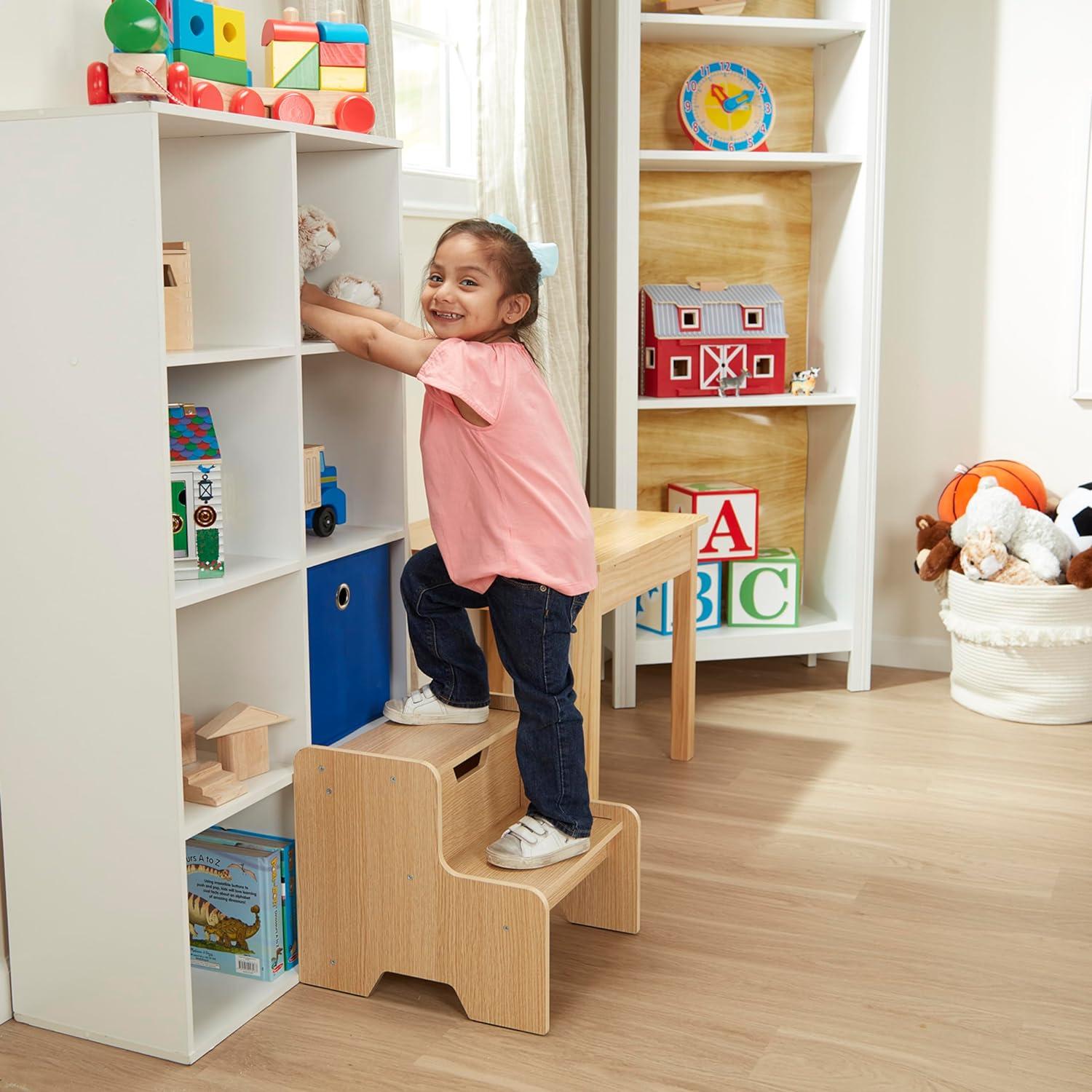 Melissa & Doug Wooden Step Stool - Natural