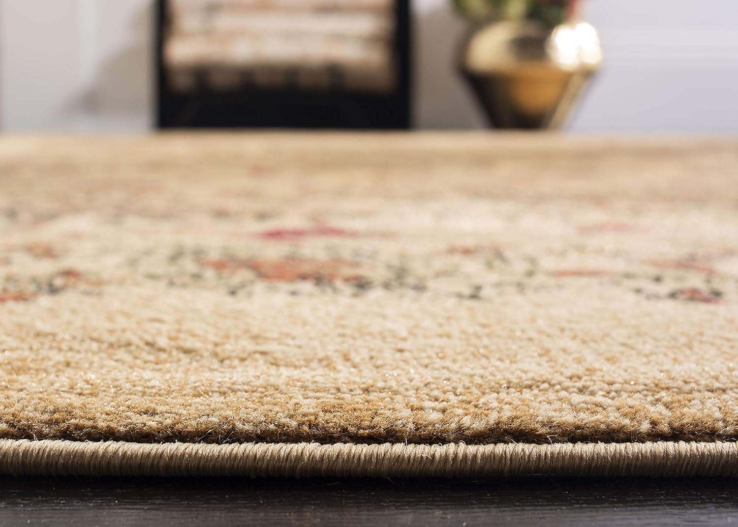 Lyndhurst LNH224 Power Loomed Area Rug - Beige/Multi - 6'x9' - Safavieh