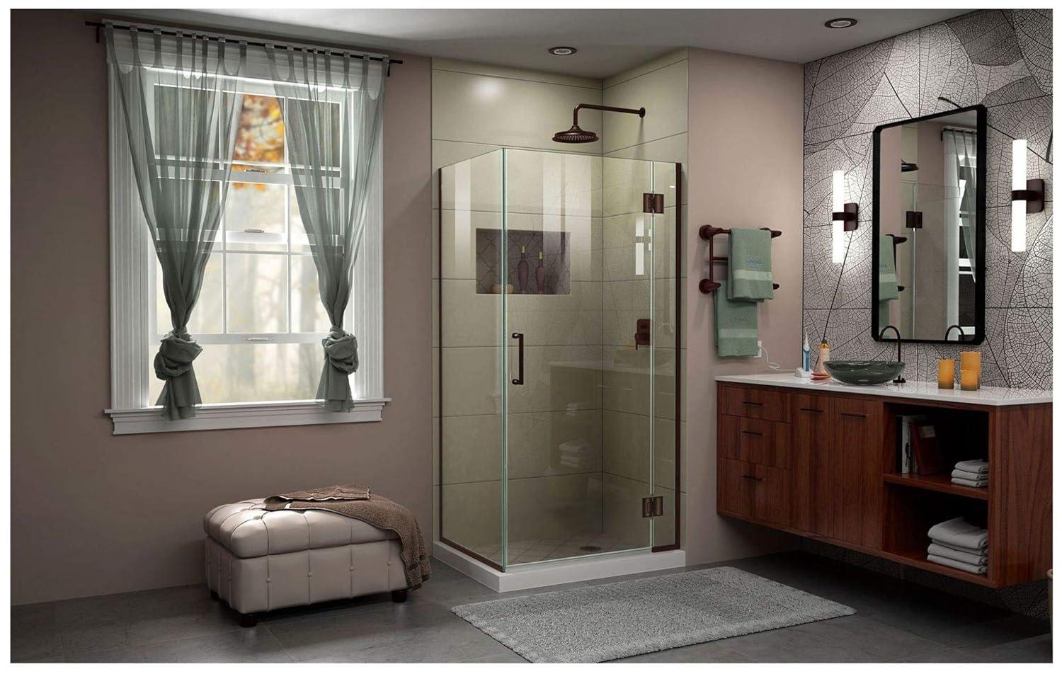Unidoor-X 36.38" W x 34" D x 72" H Frameless Rectangle Shower Enclosure