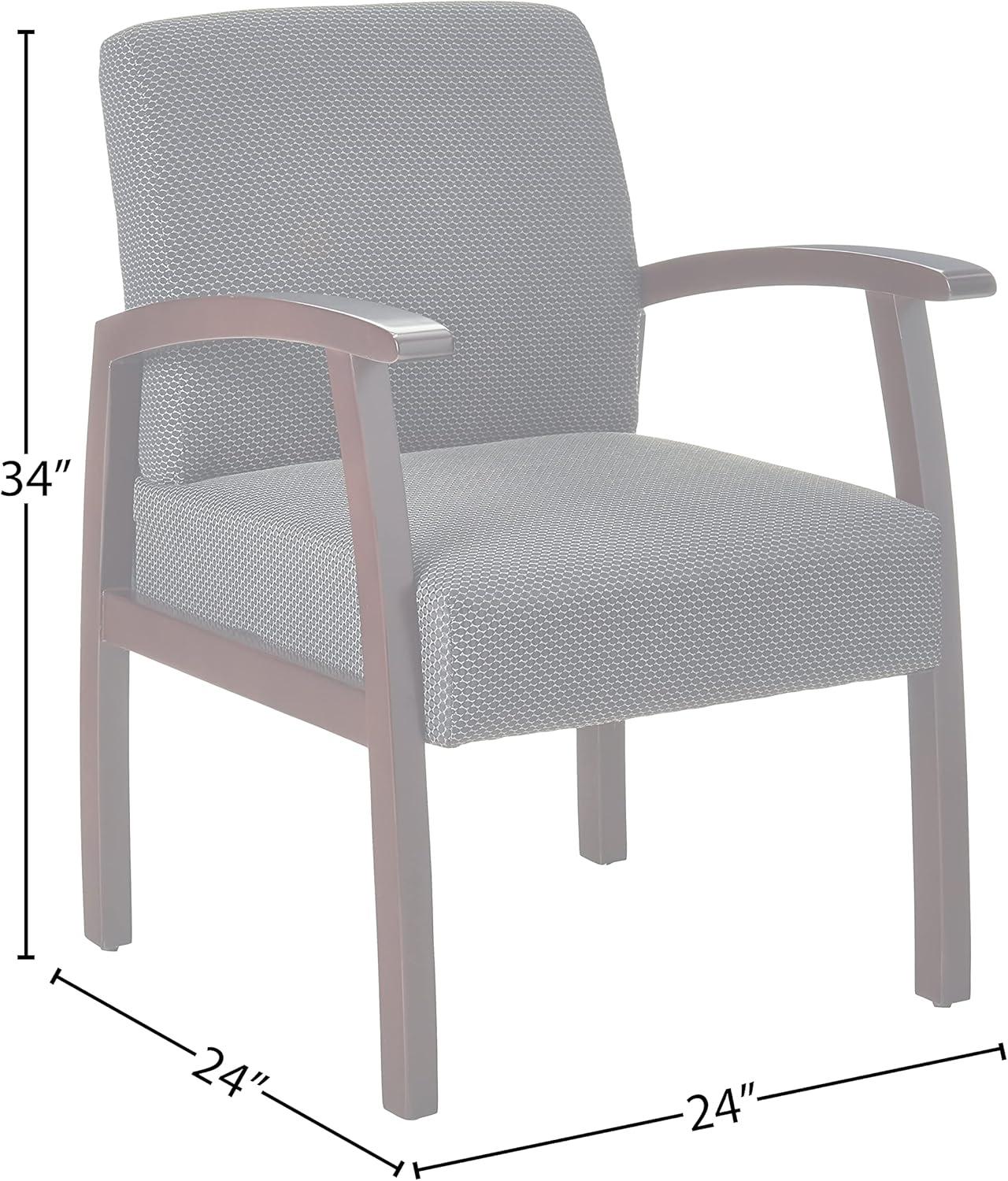 Lorell Guest Chairs 24"x25"x35-1/2" Charcoal/Espresso frame 68555