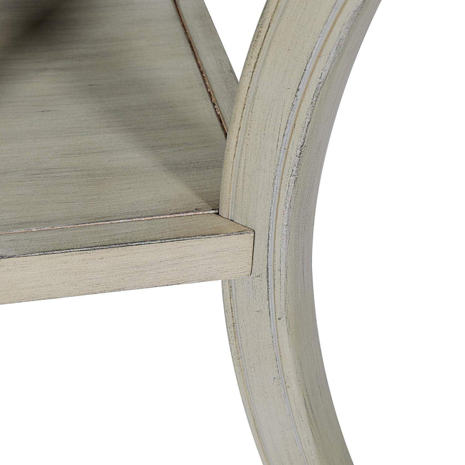 Vermont Accent Table in Antique Black Wood Finish