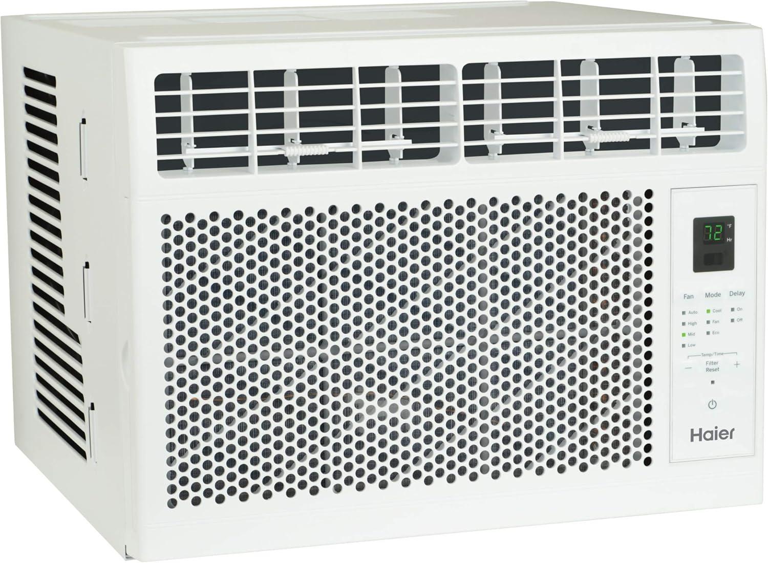 Haier 6,000 BTU Window Air Conditioner, Cools up to 250 Sq ft, Easy Install Kit & Remote Included, 115V