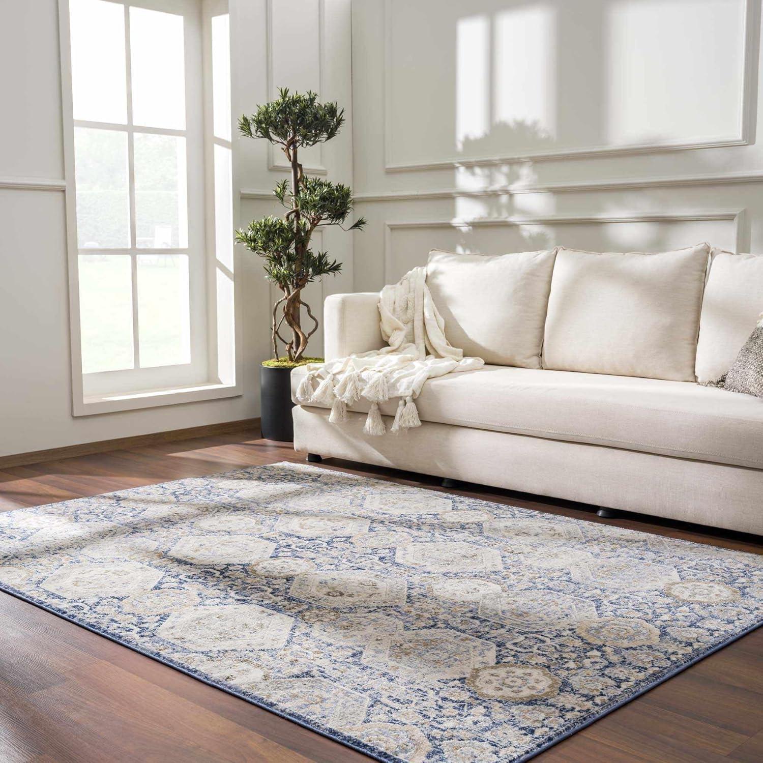Hauteloom Rectangle Area Rug   Navy