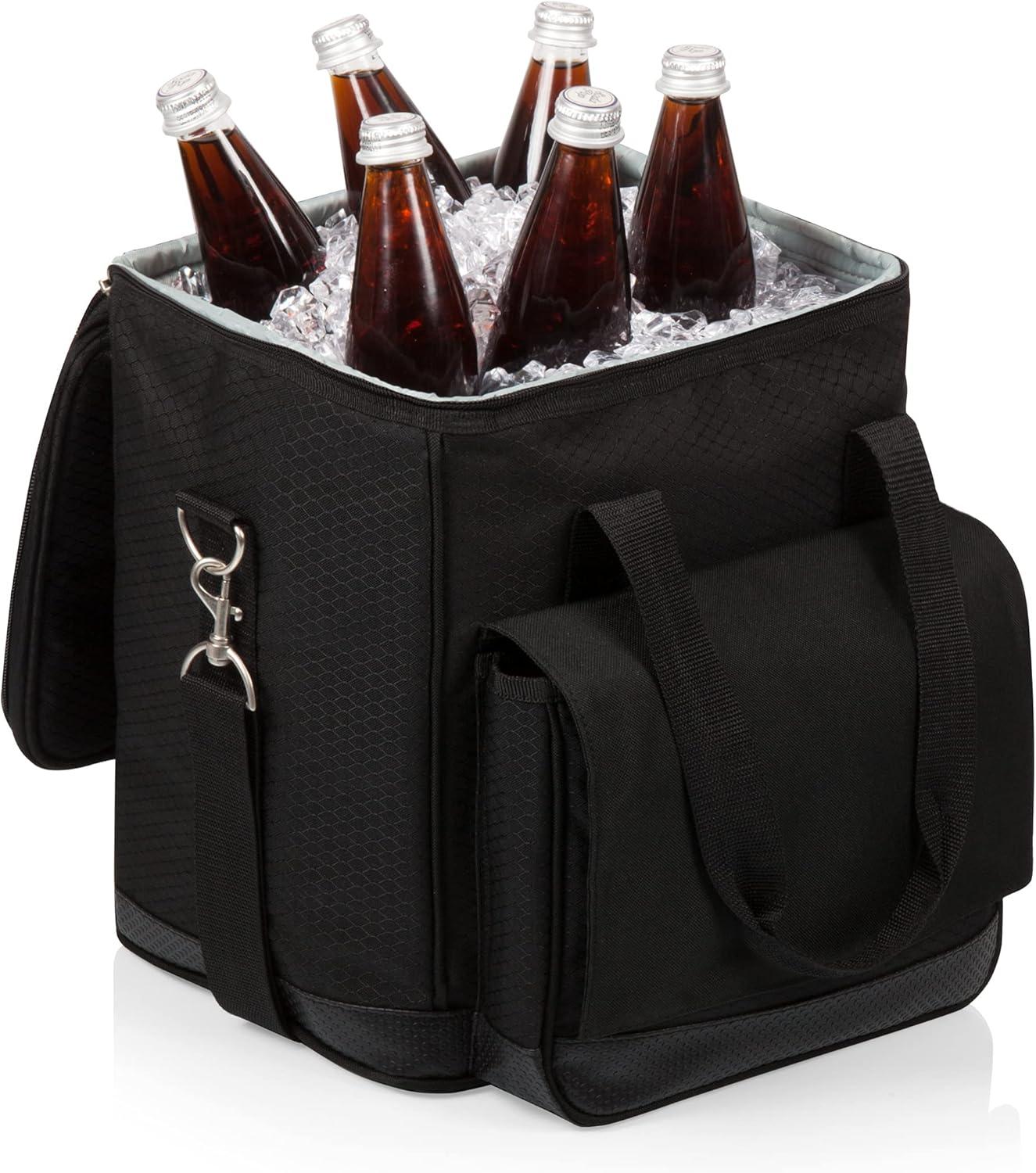 Arlmont & Co. Cellar 6-Bottle Wine Carrier & Cooler Tote with Trolley - Insulated Traveling Portable Wine Bag