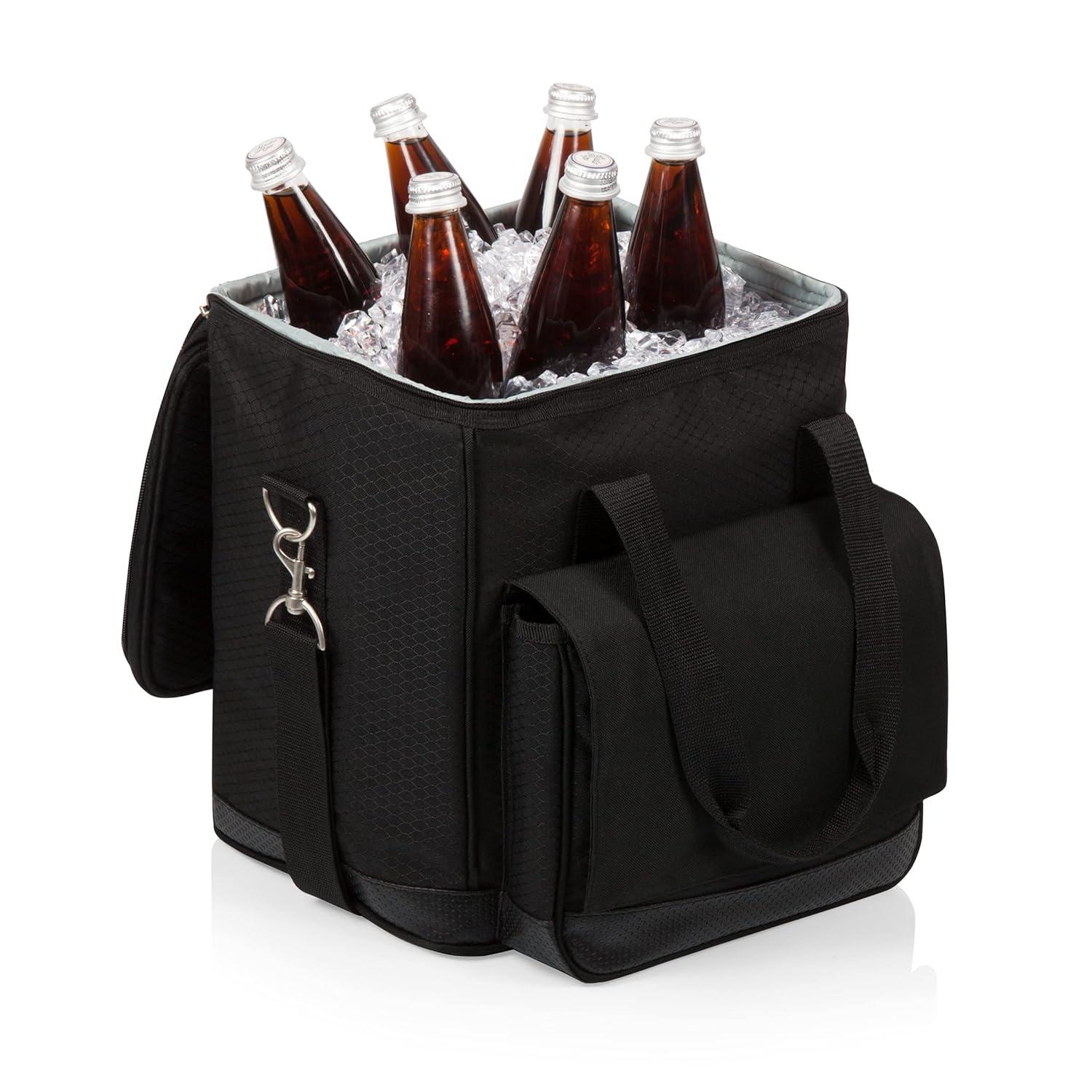 Arlmont & Co. Cellar 6-Bottle Wine Carrier & Cooler Tote with Trolley - Insulated Traveling Portable Wine Bag